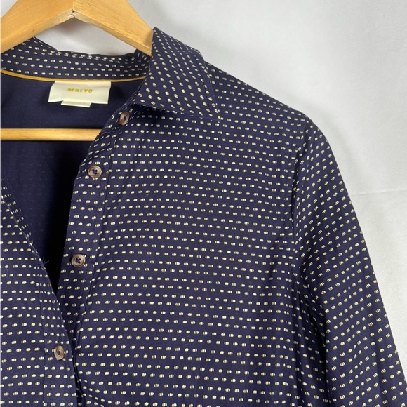 Maeve Anthropologie Aled Polka Dot Tunic M Preppy Oversized Casual New Girl Work - Picture 4 of 13